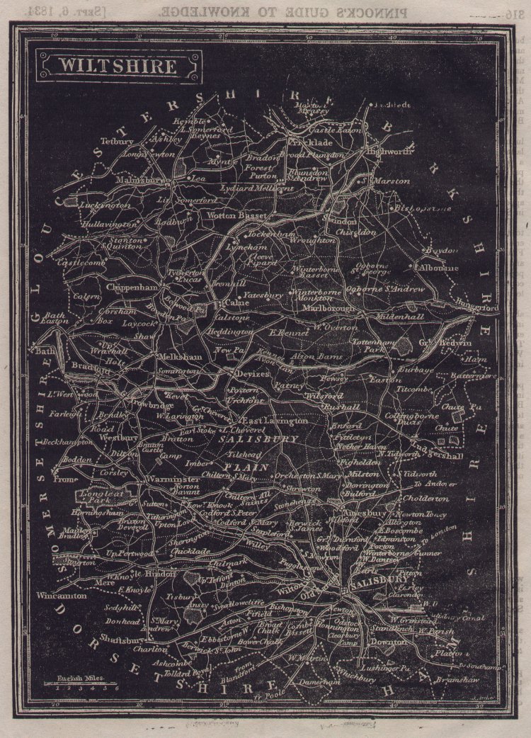 Map of Wiltshire - Archer-Pinnock